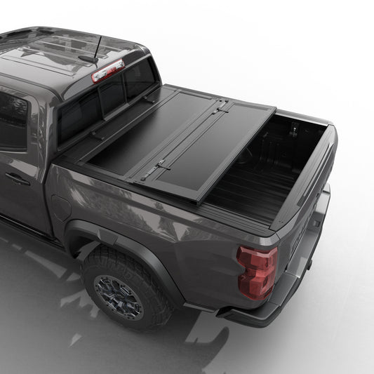 Chevy Colorado/GMC Canyon (2015–2025) - Tutel Low Profile Hard Shell Flip-Up Truck Bed Tonneau Cover - 5'3" Bed (62.7")