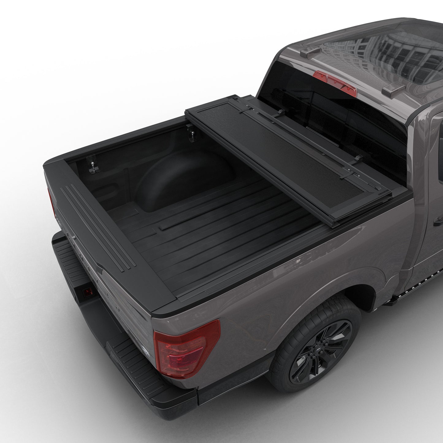 Ford F-150 - Tutel Low Profile Hard Shell Flip-Up Truck Bed Tonneau Cover