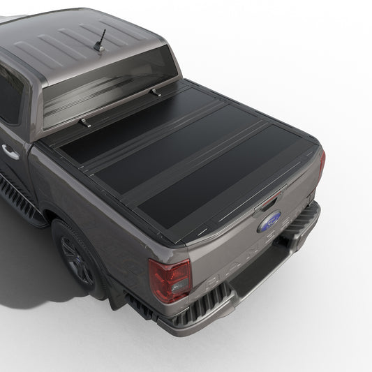 Ford Ranger (2019-2025) - Tutel Low Profile Hard Shell Flip-Up Truck Bed Tonneau Cover - 5'1" Bed (61")