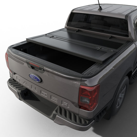 Ford Ranger (2019-2025) - Tutel Low Profile Hard Shell Flip-Up Truck Bed Tonneau Cover - 5'1" Bed (61")