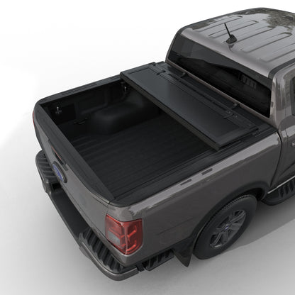 Ford Ranger (2019-2025) - Tutel Low Profile Hard Shell Flip-Up Truck Bed Tonneau Cover - 5'1" Bed (61")