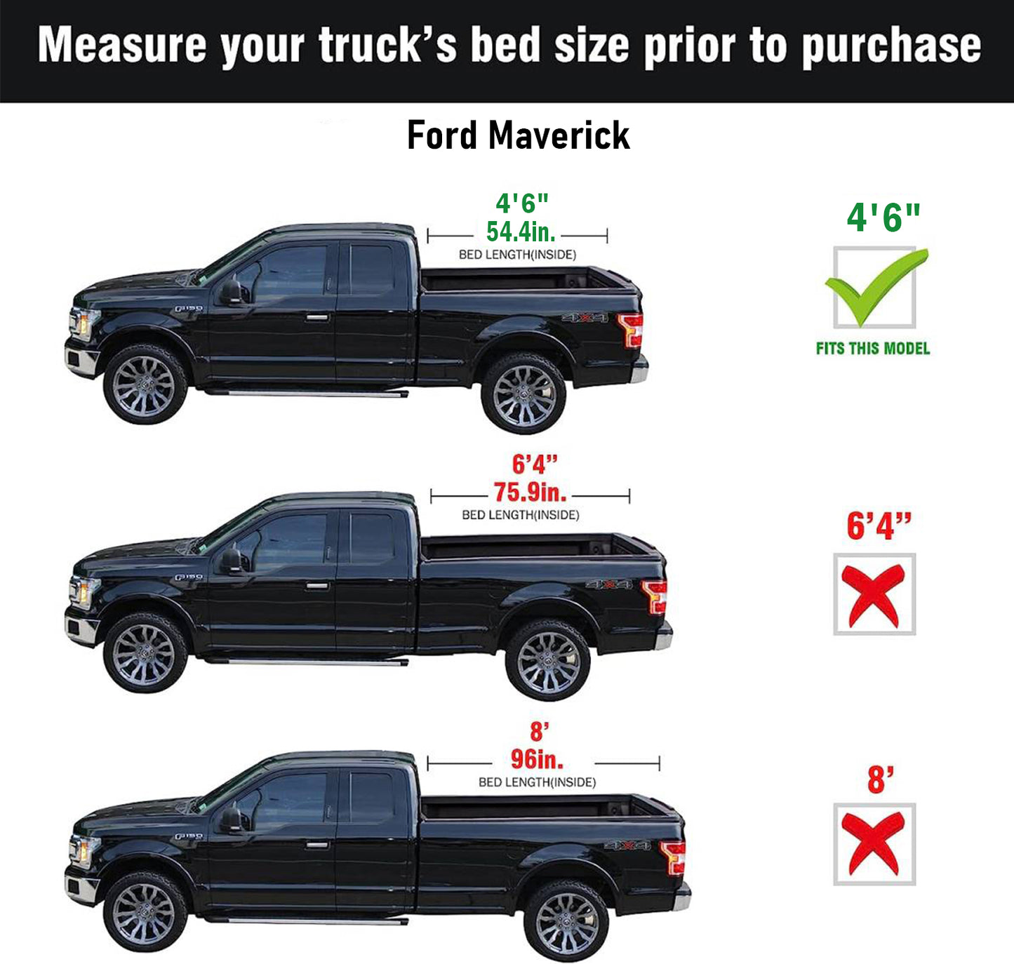 Ford Maverick (2022-2026) - Tutel Low Profile Hard Shell Flip-Up Truck Bed Tonneau Cover - 4'6" Bed (54.4")