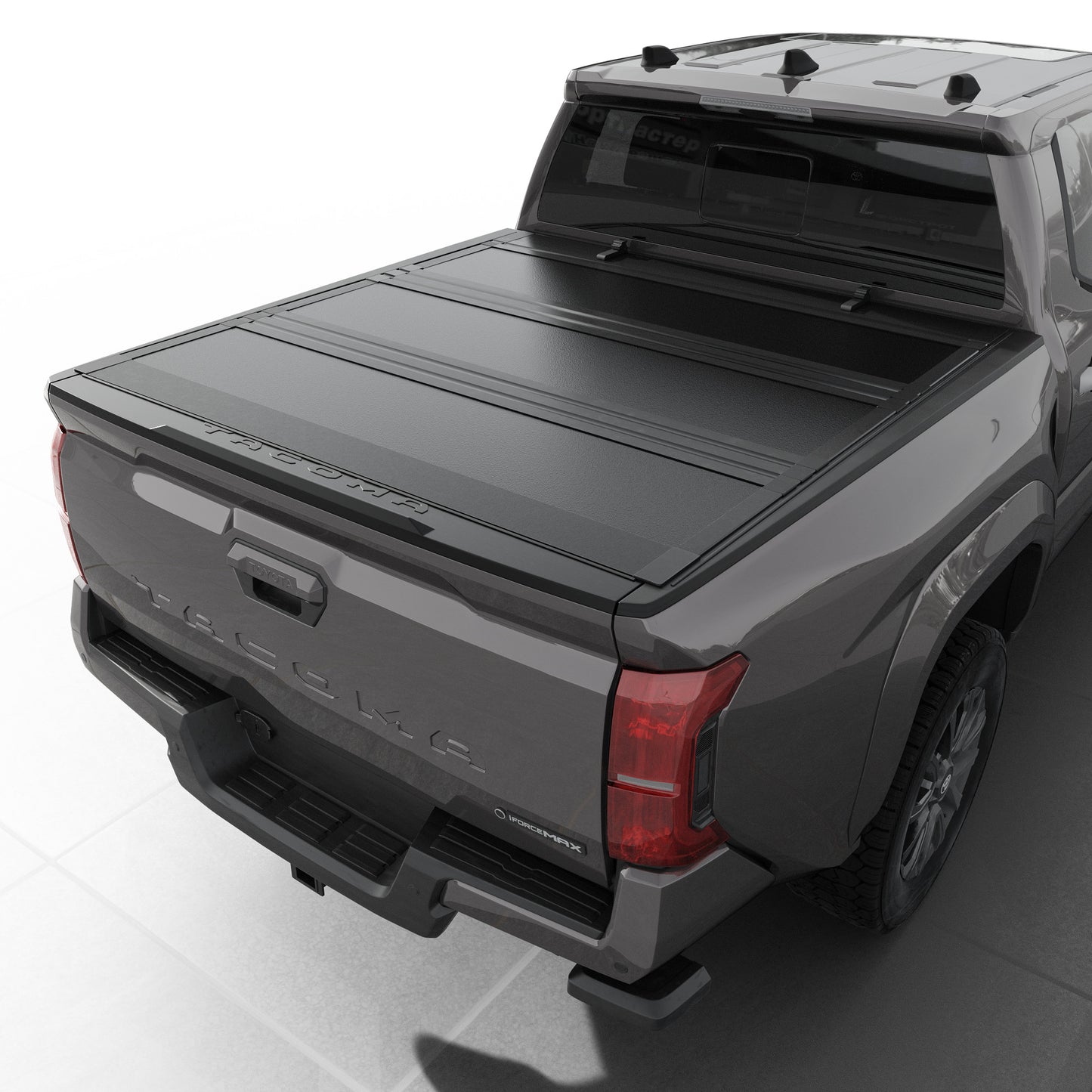 Toyota Tacoma - Tutel Low Profile Hard Shell Flip-Up Truck Bed Tonneau Cover - w/OE Track System