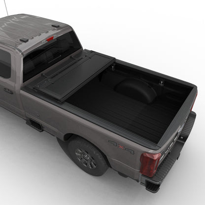 Ford F-250/F-350 Super Duty (2017–2025) - Tutel Low Profile Hard Shell Flip-Up Truck Bed Tonneau Cover - 6.75' Bed (82")