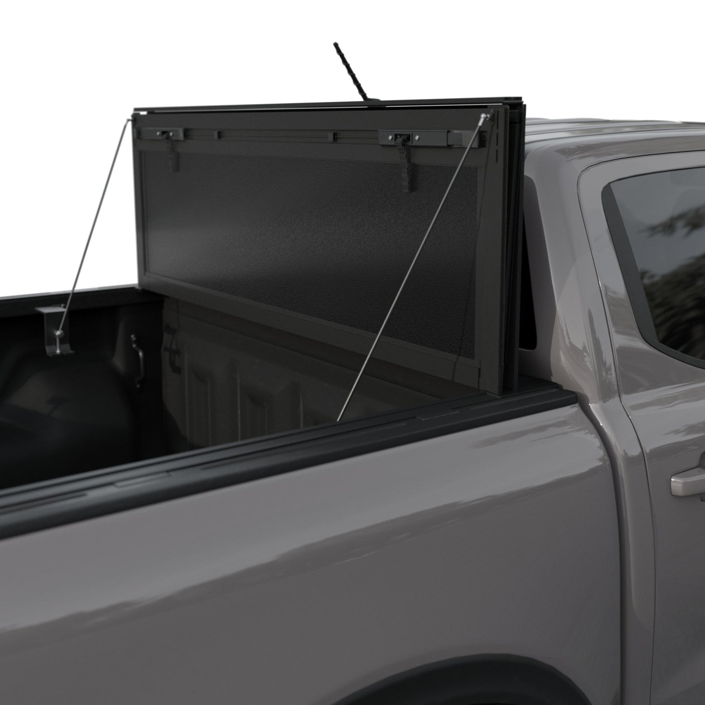 Ford F-250/F-350 Super Duty (2017–2025) - Tutel Low Profile Hard Shell Flip-Up Truck Bed Tonneau Cover - 6.75' Bed (82")