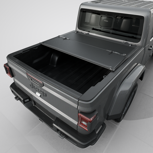 Jeep Gladiator (2020-2025) - Tutel Low Profile Hard Shell Folding Truck Bed Tonneau Cover - 5' Bed (60.3")