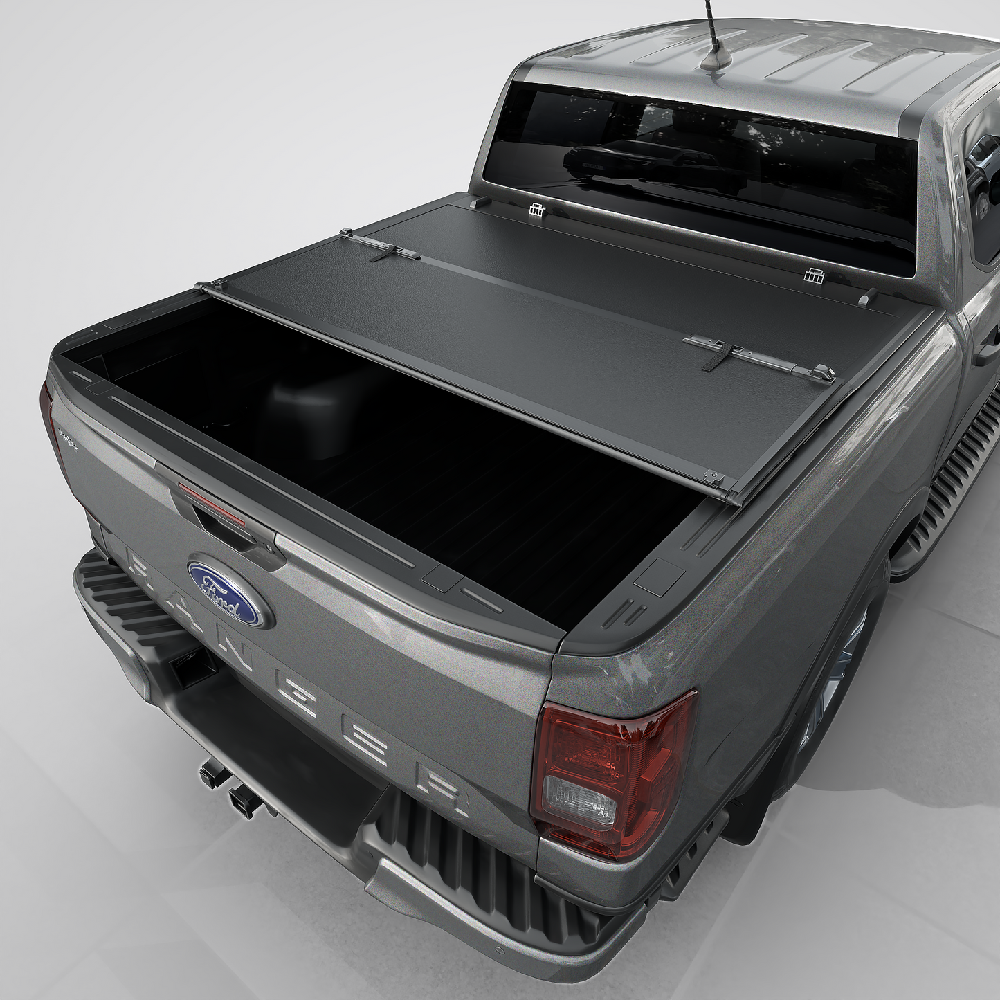 Ford Ranger (2019-2025) - Tutel Low Profile Hard Shell Folding Truck Bed Tonneau Cover - 5'1" Bed (61")