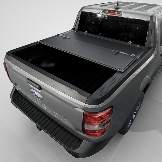 Ford Maverick (2022-2025) - Tutel Low Profile Hard Shell Folding Truck Bed Tonneau Cover - 4'6" Bed (54.4")