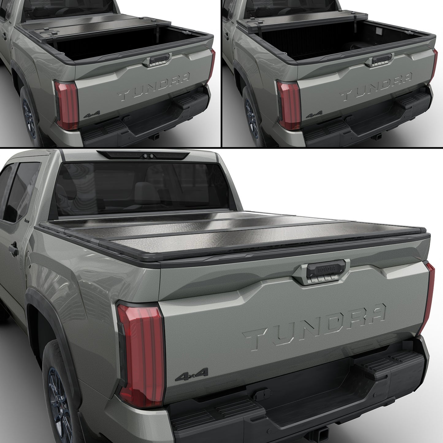 Toyota Tundra w/ OE Rail System Tutel Tonneau Cover TULH034 TULH035 1