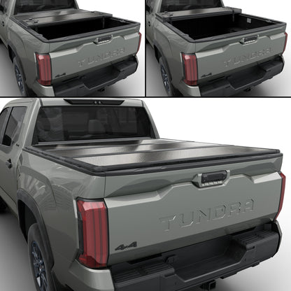 Toyota Tundra w/ OE Rail System Tutel Tonneau Cover TULH034 TULH035 1
