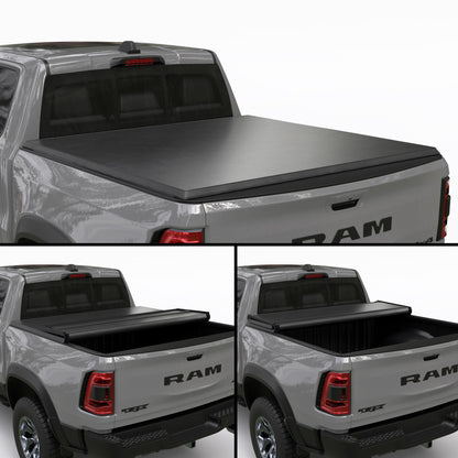 Dodge Ram 1500 - Soft Trifold Truck Bed Tonneau Cover - Without Ram Box - 2002 - 2025