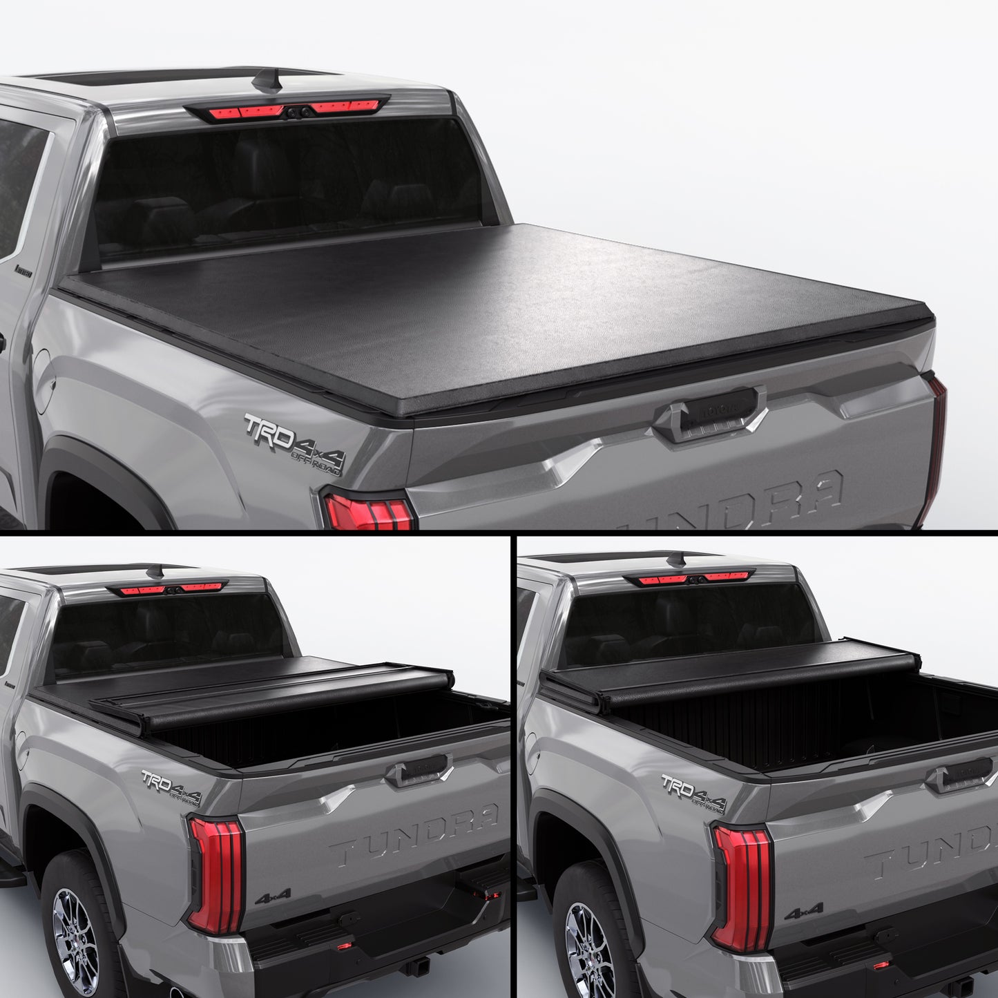 Toyota Tundra - Soft Trifold Truck Bed Tonneau Cover - With OE Rail System