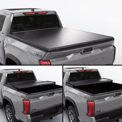Toyota Tundra - Soft Trifold Truck Bed Tonneau Cover - With OE Rail System