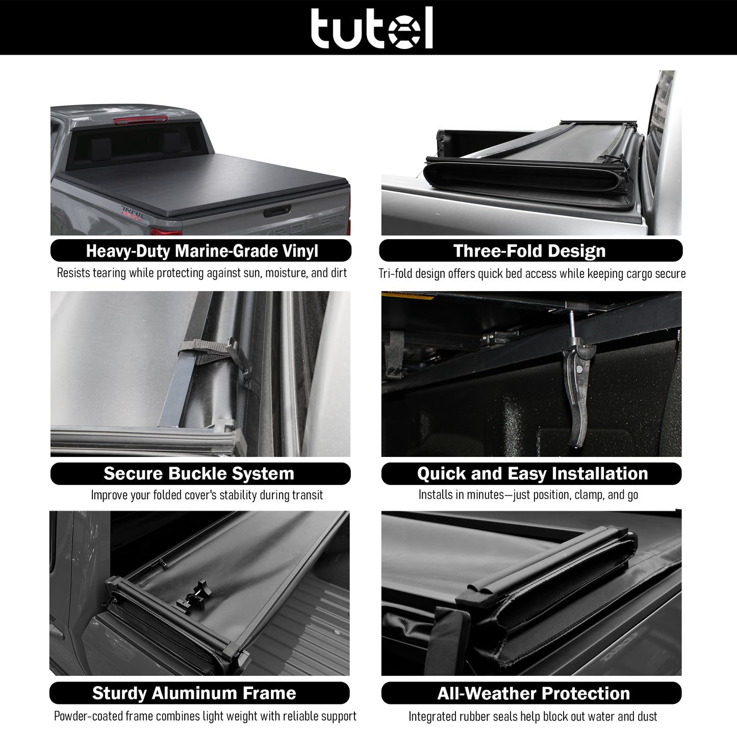 Chevy Silverado/GMC Sierra (2019-2025) - Soft Trifold Truck Bed Tonneau Cover