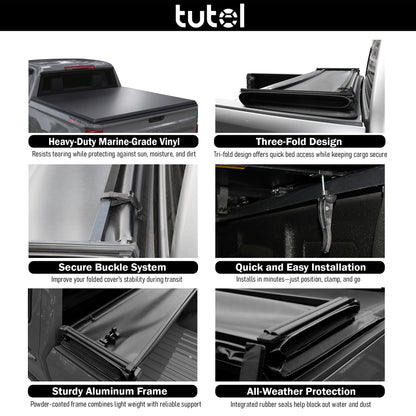 Chevy Silverado/GMC Sierra (2019-2025) - Soft Trifold Truck Bed Tonneau Cover